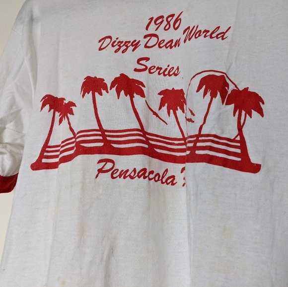 Vintage "Dizzy Dean World" ringer tee - Picture 2 of 2